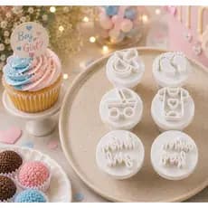 Carimbos para Brigadeiro Chá Revelação – Molde Confeitaria Decoração Temática de Doces para Festa Chá de Bebê