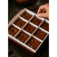 Cortador De Brownie Bolos 9 Cavidades 4,5 x 4,5 ou 6 Cavidades 6 x 6 Corte Facil ou Único 8cm ou Kit com 3 Modelos