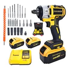 Kit Furadeira/Parafusadeira de Impacto 48V Uso Profissional e Diário Com 2 Baterias Recarregáveis