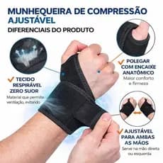 Munhequeira Ortopédica Para Tendinite Pulso Aberto Órtese Ajustável Compressão Resistente Promoção