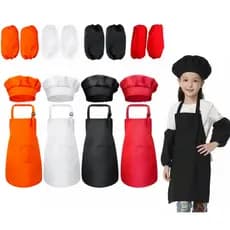 Avental Infantil Unisex Criança Tecido Oxford Escolar Pintura Cozinha Culinária Aniversário Arte