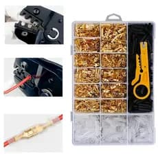 Kit 1260 pçs Conector Emenda Fio Macho Fêmea 2.8/4.8/6.3mm - Acessórios Para Terminal Bala De Latão