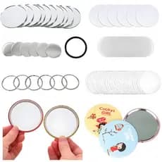 58mm Bottons Espelho 50/100 Unidades Para Máquina De Botton