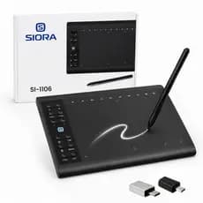 Mesa Digitalizadora 11.6" com Caneta Desenho e Edição 8192 Níveis de Pressão 12 Teclas de Atalho