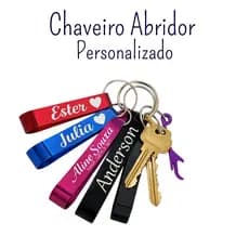 Chaveiro Abridor de Garrafa Personalizado a Laser