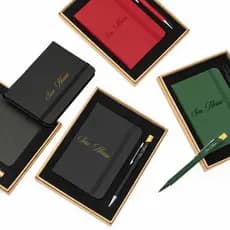 Kit Mini Caderneta e Caneta Personalizado com Caixa Presente