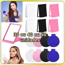 peças Espelho redondo quadrado espelho de bolsa espelho dobrável espelho de maquilhagem Espelho Real - 30/40/50 unidades