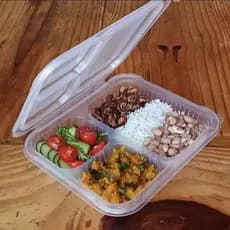 KIT 5 Porta alimentos com 3 divisórias 810ml / Marmitas individuais