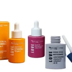 Kit 3 séruns Max Love - Antissinais + Vitamina C + Rosa Mosqueta 100%