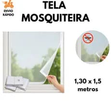Tela Mosquiteira para Janela Adesiva com Velcro Proteção Contra Insetos, Lavável e Fácil Instalar
