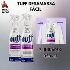 Kit 2 Tuff Desamassa Roupa Fácil 350ml Solução Rápida para Roupas Amassadas, Sem Ferro