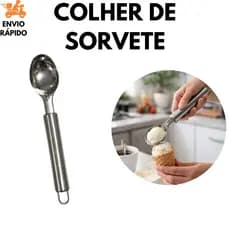 Colher Para Sorvete E Açaí Ideal Para Confeitaria Em Aço Inox Reforçada