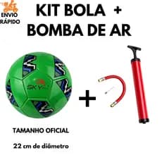 Kit Bola De Futebol Infantil Colorida + Bomba De Ar - Leve, Resistente e Fácil De Encher