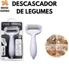 Descascador De Legumes 3 Em 1 Original Line Com 3 Lâminas Inox Cabo Ergonômico