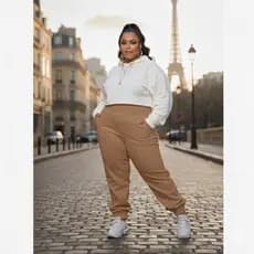 Calça Moletom Plus Size Feminina Jogger Premium Grossa | Plus Size