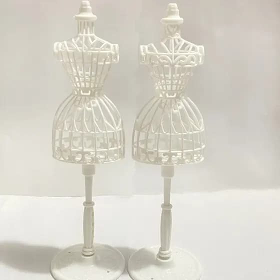 Mini boneca 6 pontos Design vestir-se DIY saia vestido de casamento oco homem cabide de mesa modelo suporte acessórios*&