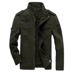 Jaqueta Masculina de Primavera e Outono, Jaqueta Casual de Algodão para Jovens, Jaqueta de Trabalho, Jaqueta de Aviador,