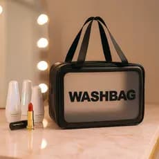 Necessaire Feminina Viagem Higiene Maquiagem Perfume Creme Toalha Estojo Zíper