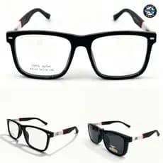 【LOUIE SHARK】Armação de Óculos Masculino 2 Em 1 Com Clipon Polarizado Quadrado Várias Cores