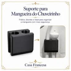 Suporte Parede Chuveirinho Mangueira Duchinha de Chuveiro Elétrico Fixado Dupla Face
