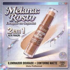 Melana Bastão Contorno e Iluminador 2 em 1 Maquiagem Stick Cremoso Rosto Definido