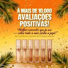 Corretivo Melana 2 em 1: 6 Cores com Brilho para Cobrir e Iluminar - Multiuso Profissional