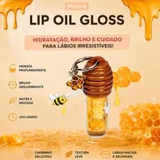 Honey Moisturizing Lip Gloss with Keychain Melana