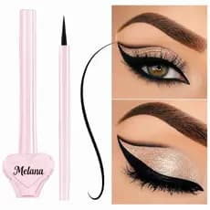 Melana Black Liquid Eyeliner 0.1mm,Waterproof and Smudge Proof Makeup
