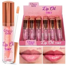 Lip Oil Tint City Girls Com Brilho Dourado Hidratante | Envio Rápido
