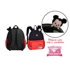 Mochila Mickey Tsum Tsum Disney Infantil Escolar Clio Original Pequena Passeio Lançamento 2026 Promoção Pronta Entrega