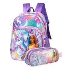Mochila de Rodinhas Barbie Lilás Luxcel Original | Estilo e Conforto | Envio Rápido