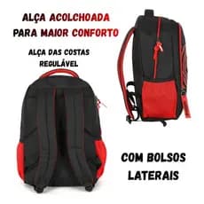 Mochila Enaldinho UP4YOU Juvenil Escolar Kit 3 Peças | Envio Rápido