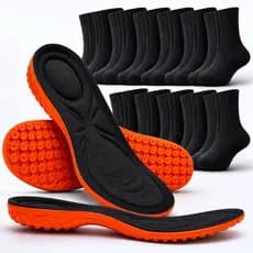 Kit Palmilha Ortopédica Gel Anatomica Anti Impacto para Sapato Esportes Esporão + 12 Pares de Meia