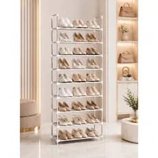 Sapateira Organizador Sapatos 9 Prateleiras Desmontável Inox Multiuso Versátil