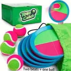 [Presentes de Páscoa] Conjunto de Bolas para Arremessar e Pegar para Crianças e Adultos - 3 Peças - Brinquedos de Praia,