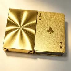 Cartas de Jogar, Baralho de Cartas de Jogar, Baralho de Luxo Dourado Fosco - Baralho Dourado com Bordas Lisas, Bridge, R