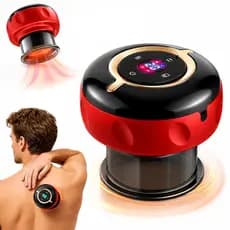 Dispositivo de Massagem com Ventosas Elétricas KTS com Microcorrente e Calor, Máquina de Sucção Inteligente com 12 Nívei