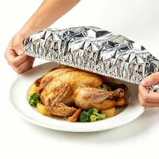 50 unidades de capas elásticas reutilizáveis de papel alumínio para alimentos - Capas de papel alumínio, películas para