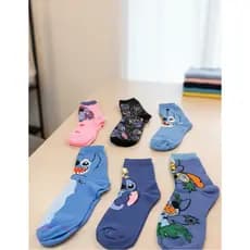 Meias Stitch Disney Mais Vendidas – Cano Alto Unissex | Estampas Exclusivas | Poliéster, Elastano  Envio Imediato
