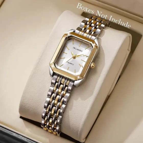 Relógio Feminino Retrô Retângulo Novo Moda Estiloso Tendencia Lançamento Vintage