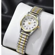 Relógio Redondo Feminino Minimalista Quartzo Moderno Tendência  Pulseira Ajustavel