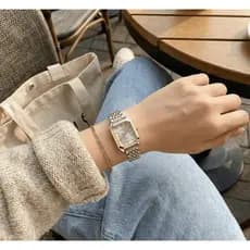 Relógio Feminino Retrô Retângulo Novo Moda Estiloso Tendencia Lançamento Presente ideal Versátil