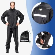 Conjunto Capa De Chuva Motoqueiro Nylon Gola Pantaneiro GG