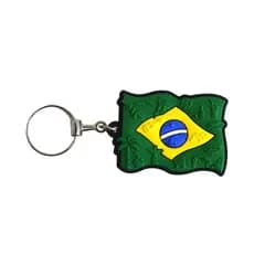 Kit 10 Unid Chaveiro Emborrachado Brasil Copa Do Mundo 2026