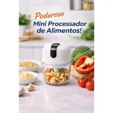 Processador Alimentos Elétrico Compacto 1 Botão Triturador