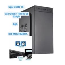 computador torre WI-FI core-i5 SSD+HD( 620GB )+ kit teclado / mouse / cabos /cx de som