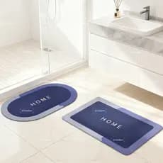 Conjunto de Tapetes Antiderrapantes para Banheiro Tapete de Banheiro Simples "HOME"