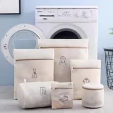 Kit 6/Conjunto 6 Sacos para Lavar Roupa de Malha - Proteção e Organização para Suas Roupas Delicadas