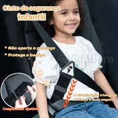 Ajustador de Cinto de Segurança Infantil para Carro – Anti-Estrangulamento, Ajustável em Velcro