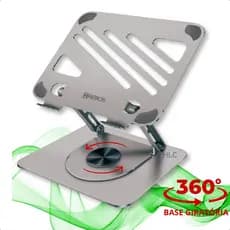 Suporte De Mesa Ajustável Para Notebook Gira 360° de Metal Dobrável Macbook Portátil e Giratório